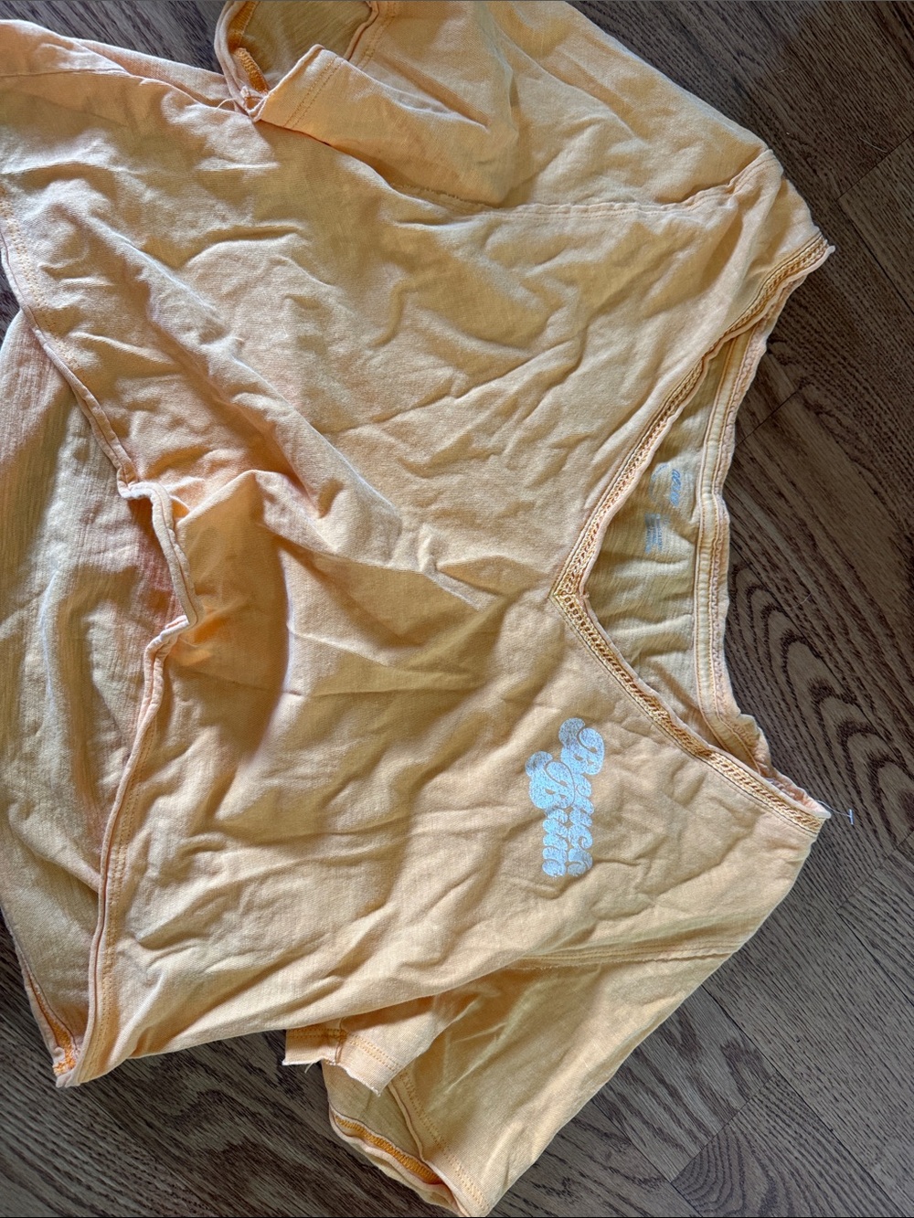 aerie Peach Short Sleeve Cropped Tee